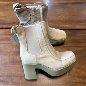 Lane Bryant Beige Heeled Boots